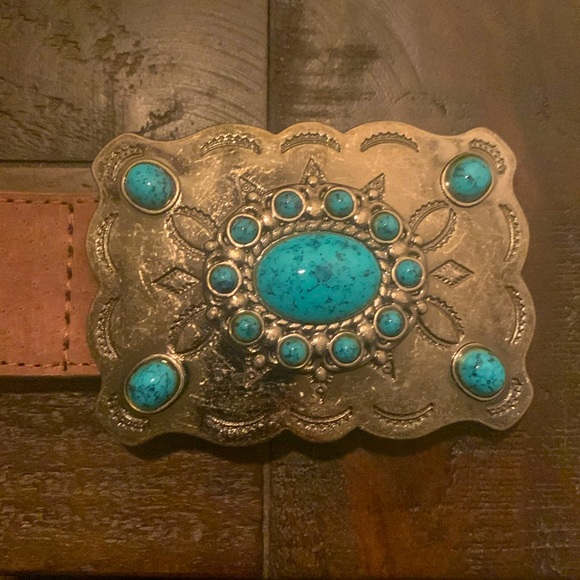 Genuine Leather Southwestern Belt Size S/M - Picture 2 of 12